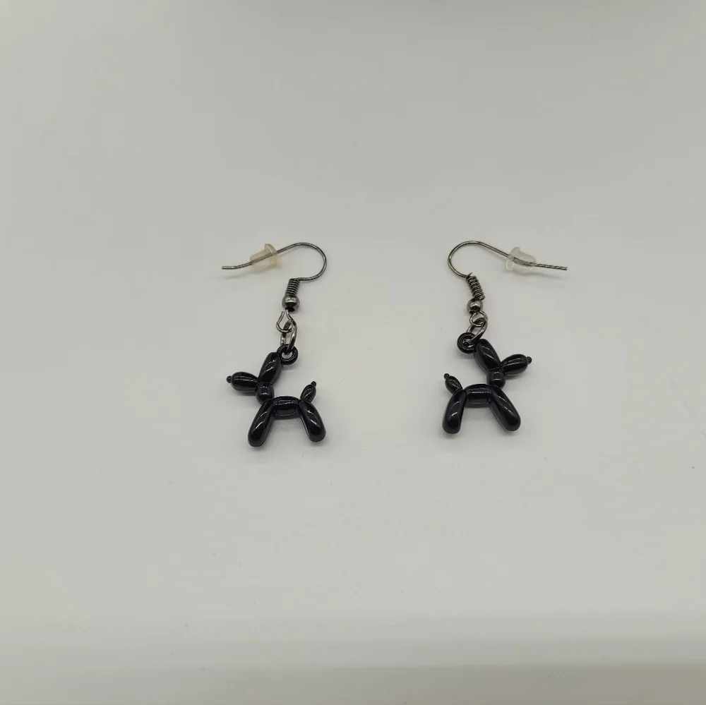 Enamel Cartoon Balloon Dog Earrings​​​ - Picture 3 of 3